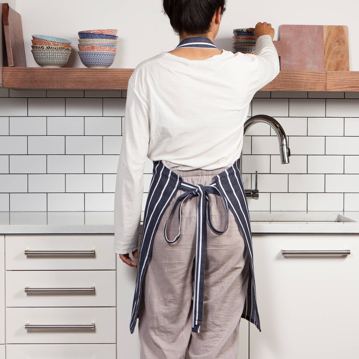 Butcher Stripe Chef Apron