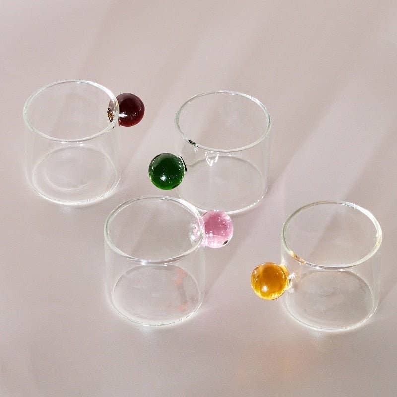 Pink Retro Tea Glass
