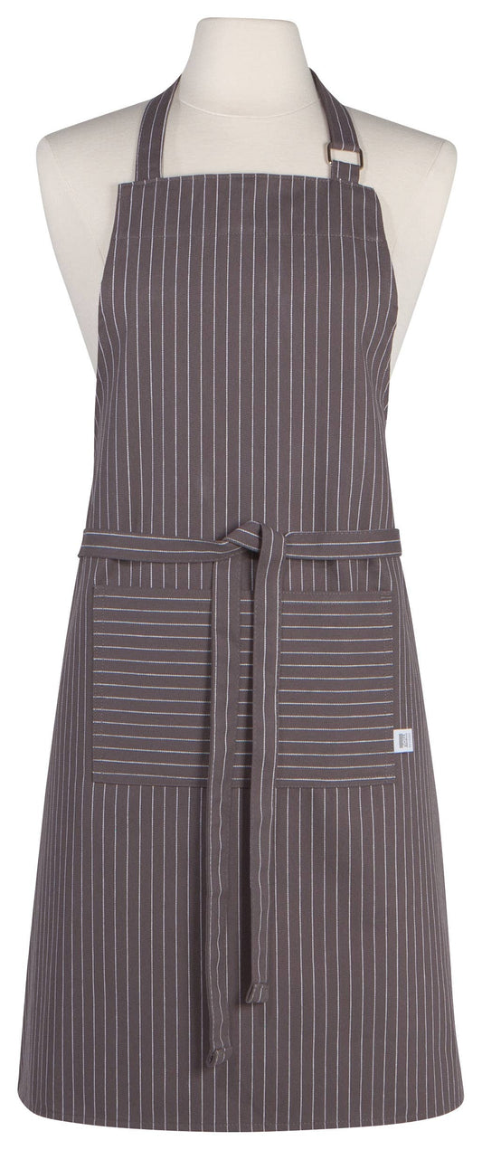 Granite Gray Pinstripe Chef Apron