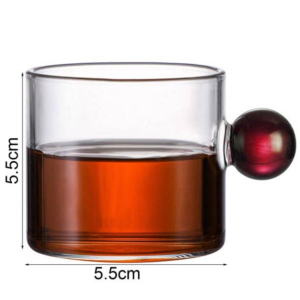 Pink Retro Tea Glass