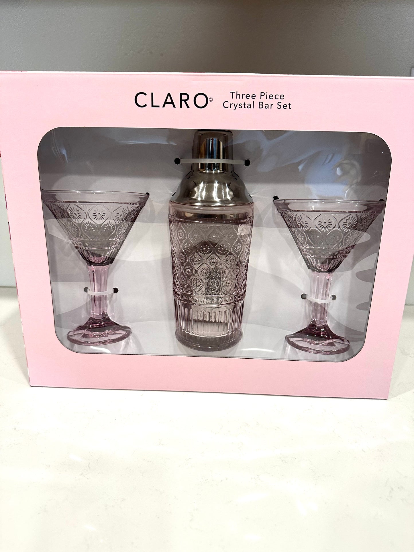 Claro Pink Cocktail Shaker & Martini Set