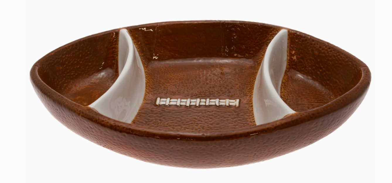 Football Ceramic Serving Bowl