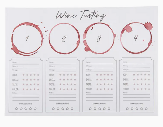 Wine Tasting Placemats