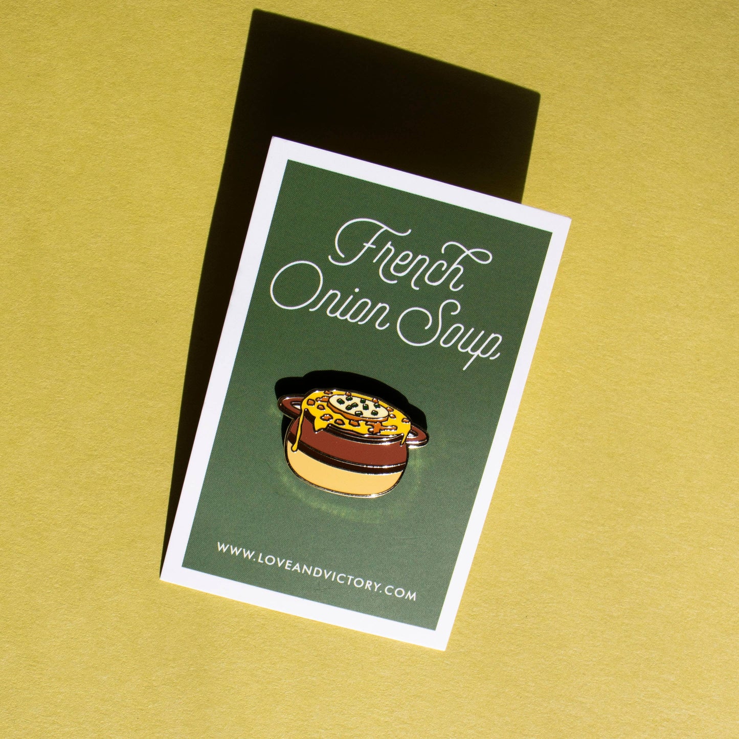 French Onion Soup Enamel Pin