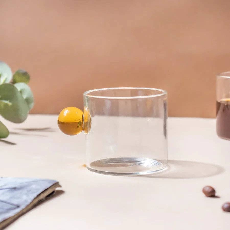 Pink Retro Tea Glass