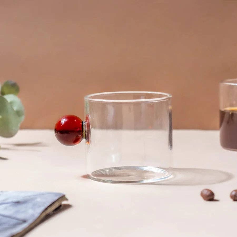 Amber Retro Tea Glass